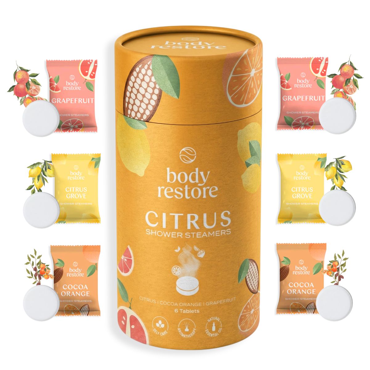 Citrus Mix Shower Steamers - Giftbox 6 Pack