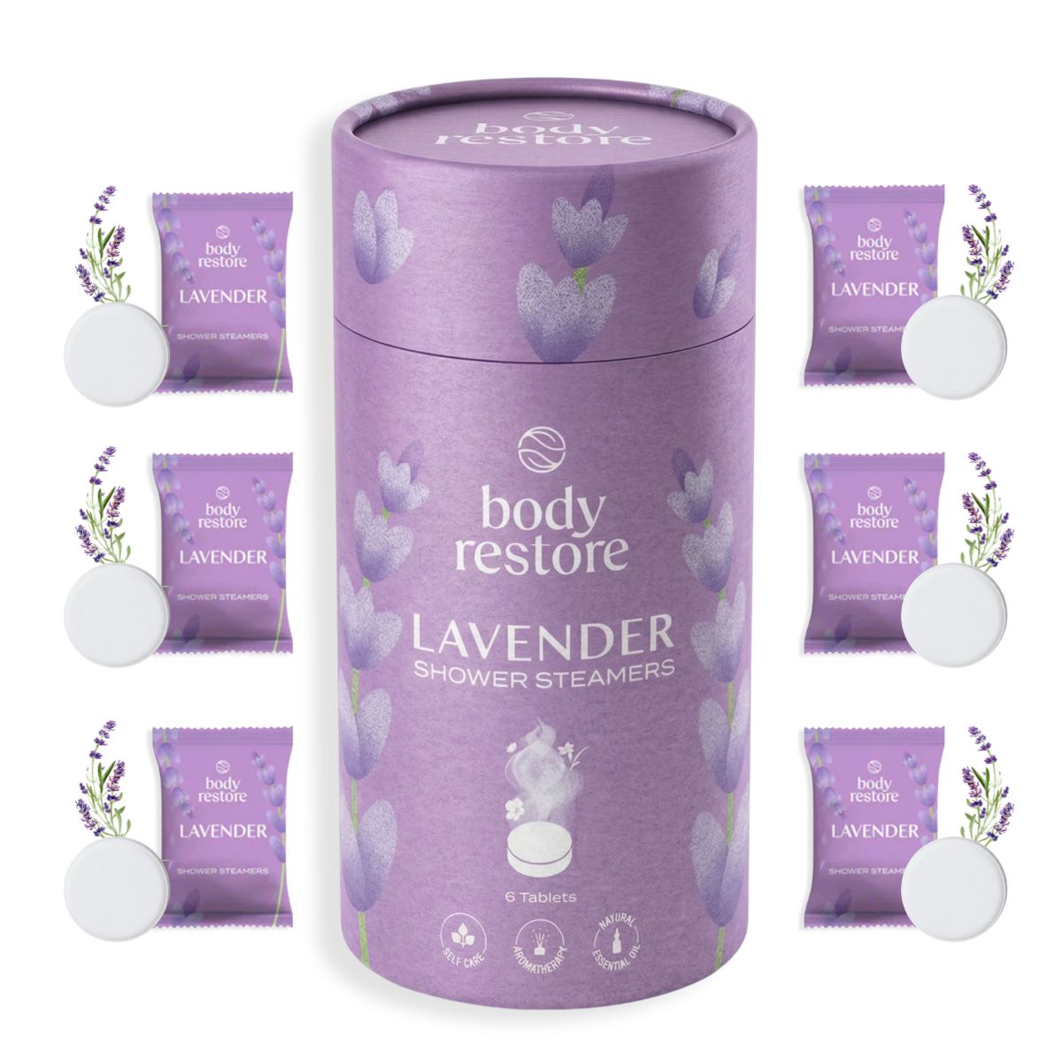 Lavendel Shower Steamers - Giftbox 6 Pack