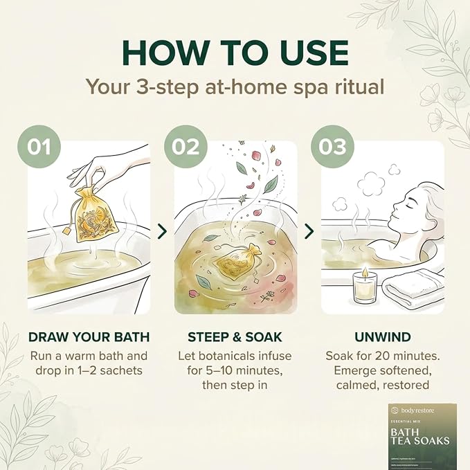 Bath Tea Soaks - Essential Mix (3 stuks)