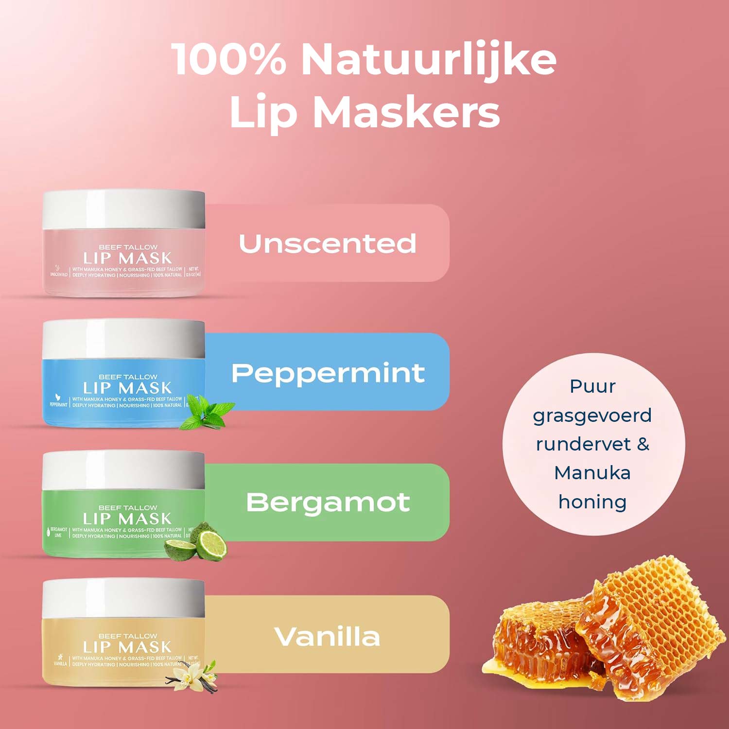 Beef Tallow Lip Mask - Unscented