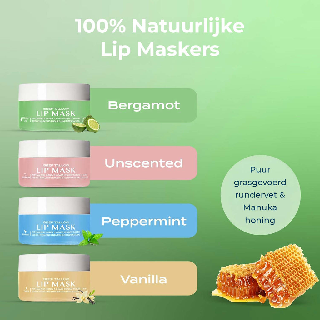Beef Tallow Lip Mask - Bergamot