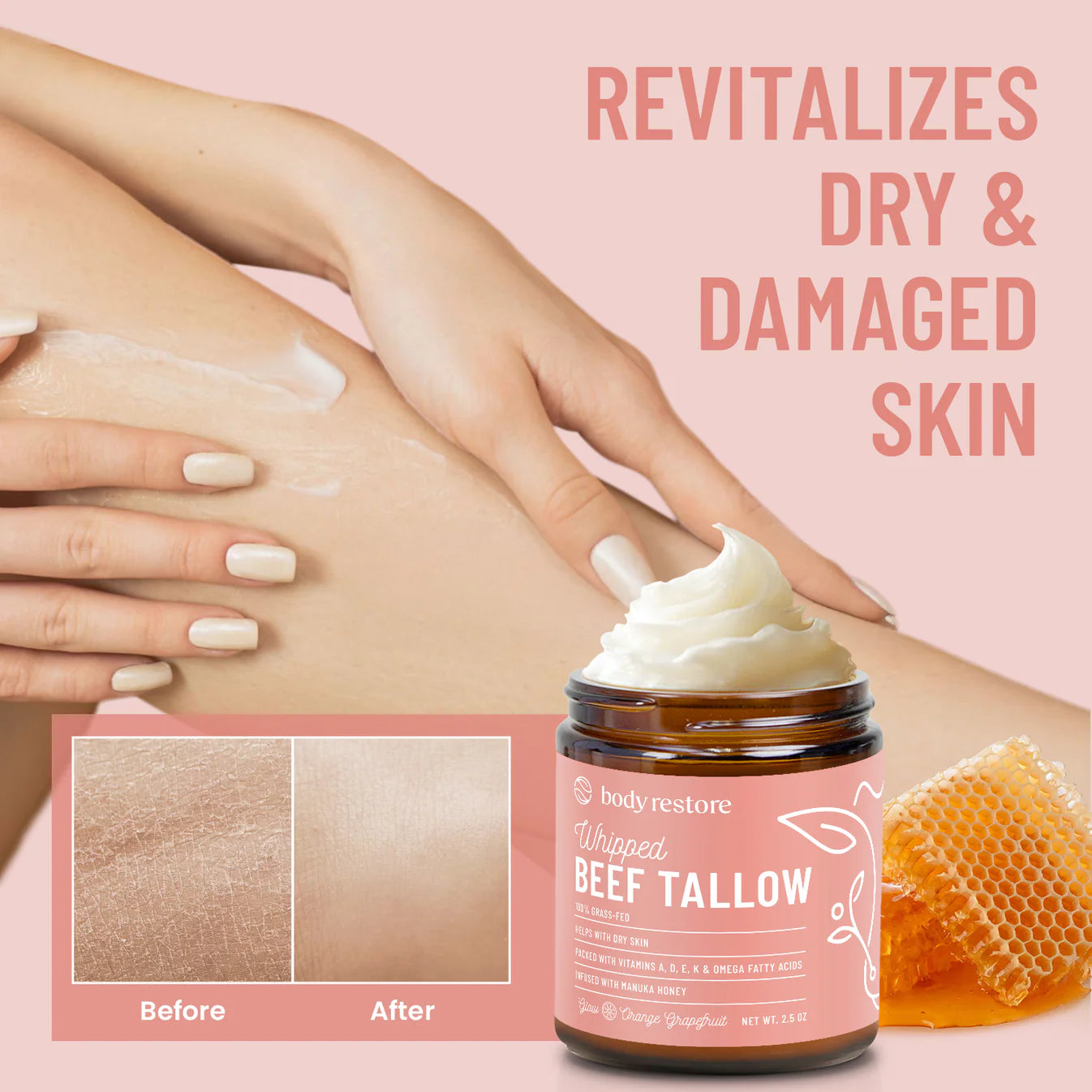 Beef Tallow Crème - Orange Grapefruit